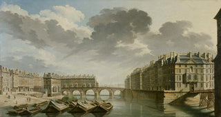 Nicolas JeanBaptiste Raguenet - Le Quai des Ormes actuel quai de lHtel de Ville le pont Marie et lle SaintLouis.webp