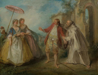 Veljekset Philippe'n hanhet - Nicolas Lancret — näkymä teoksesta