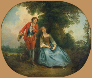 Bergère endormie - Nicolas Lancret — näkymä teoksesta