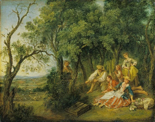 Les Attrapeurs d'oiseaux - Nicolas Lancret — näkymä teoksesta