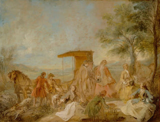 Le Repas de la Chasse - Nicolas Lancret — näkymä teoksesta