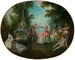 Le menuet - Nicolas Lancret — näkymä teoksesta