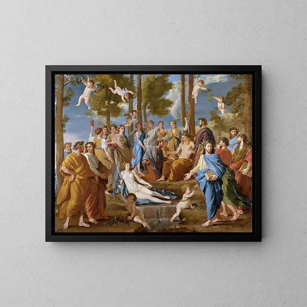 Le Parnasse - Nicolas Poussin — kehystetty taideteos seinällä