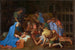 Adorointi paimenilla - Nicolas Poussin — näkymä teoksesta