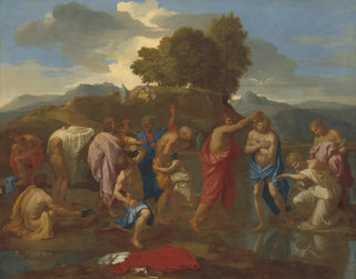 Le Baptême du Christ - Nicolas Poussin — näkymä teoksesta