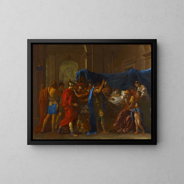 La Mort de Germanicus - Nicolas Poussin — kehystetty taideteos seinällä