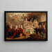 Louis XV:n kihlaustaruinen Espanjan prinsessa Marie-Anne-Victoire d'Espagnen kanssa, 1722 - Nicolas de Largillière — kehystetty taideteos seinällä
