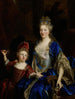 Portrait de Catherine Coustard, marquise de Castelnau, épouse de Charles Éléonor Aubry avec son fils Éléonor - Nicolas de Largillière — näkymä teoksesta