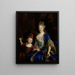 Portrait de Catherine Coustard, marquise de Castelnau, épouse de Charles Éléonor Aubry avec son fils Éléonor - Nicolas de Largillière — kehystetty taideteos seinällä