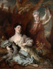 Portrait de la comtesse de Montsoreau et de sa sœur en Diane et une suivante - Nicolas de Largillière — näkymä teoksesta
