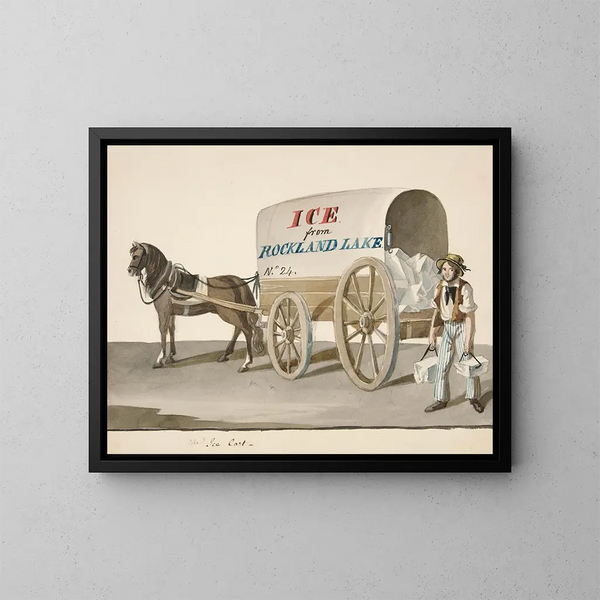 Le Chariot de Glace - Nicolino Calyo — kehystetty taideteos seinällä