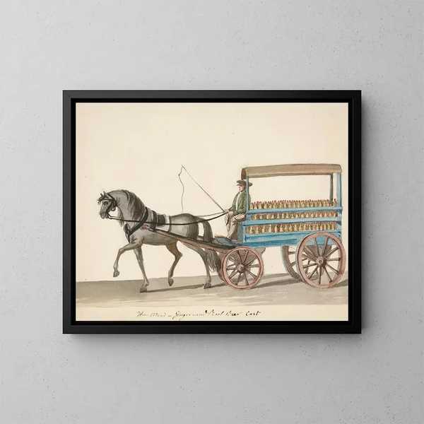 Le chariot de ginger ale et de root beer - Nicolino Calyo — kehystetty taideteos seinällä