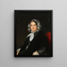 Portrait d'une dame en robe de soie noire et embrassant - Niels Peter Holbech — kehystetty taideteos seinällä