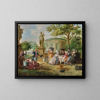 Niklas Lafrensen - Elegant figures dining in a classical garden.webp