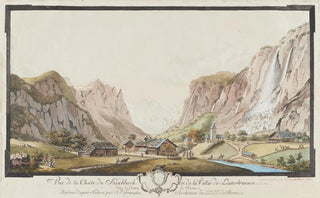 Niklaus Sprngli - Vu de la Chte du Staubbach et de la Valle de Lauterbrunnen dans le Canton de Berne.webp