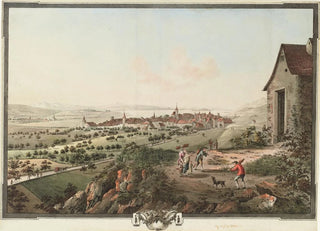 Niklaus Sprngli - Vue de la Ville de Bienne de Nidau et de lIsle de St Pierre avec les Environs du Lac de Bienne.webp