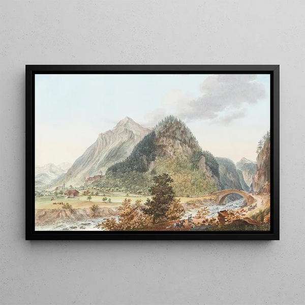 Niklaus Sprngli - Vue du Chateau et du Pont de Wimmis Cot du Midi par N Sprunglin Architecte.webp