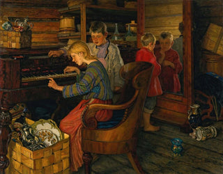 Lasten piano - Nikolai Bogdanov-Belsky — näkymä teoksesta