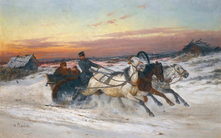 Nikolai Egorovich Sverchkov - Troika At Sunset.webp