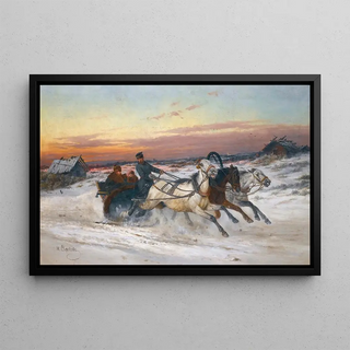 Nikolai Egorovich Sverchkov - Troika At Sunset.webp