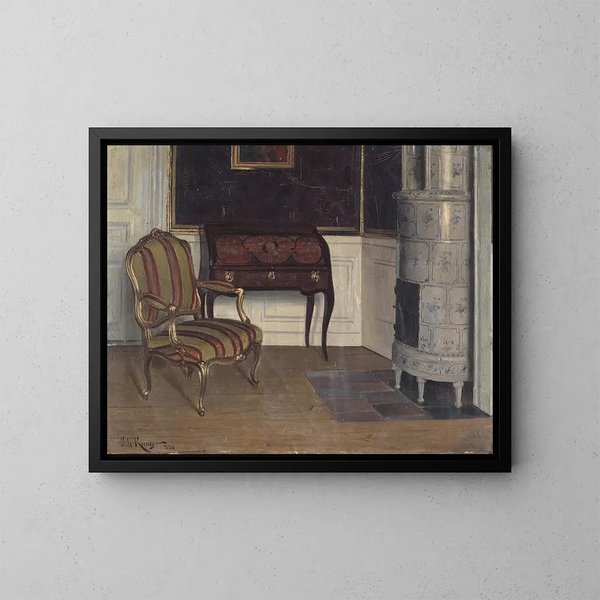 Le cabinet de la princesse au château de Gripsholm - Nils Kreuger — kehystetty taideteos seinällä