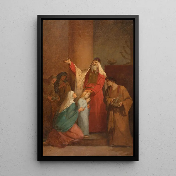 La Présentation de la Vierge au Temple - Nélie Jacquemart — kehystetty taideteos seinällä