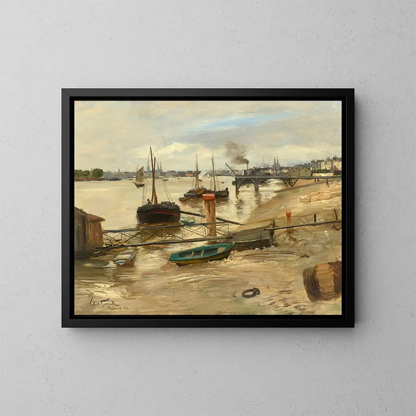 Le port de Bordeaux - Norbert Goeneutte — kehystetty taideteos seinällä