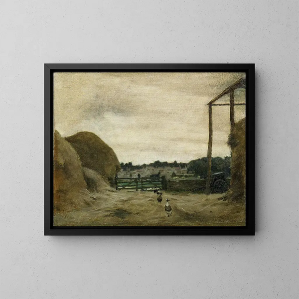 Burfordin pihalta West Hall Hillin maatilalta - Norman Garstin — kehystetty taideteos seinällä