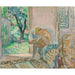 Maalauksen jäljennös Nuoren istuva maalaus ikkunan lähellä - Henri Lebasque