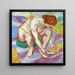 Nu maalaus kissan kanssa - Franz Marc — kehystetty taideteos seinällä