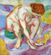 Nu maalaus kissan kanssa - Franz Marc — näkymä teoksesta