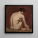 Nu-masculi maalaus polvillaan takaa katsottuna - William Etty — kehystetty taideteos seinällä