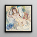 Nu maalaus divaanilla - Jules Pascin — kehystetty taideteos seinällä