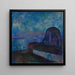 Yön tähtitaivas - Edvard Munch — kehystetty taideteos seinällä