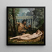 Nymphe et satyre - Adolphe-Alexandre Lesrel — kehystetty taideteos seinällä