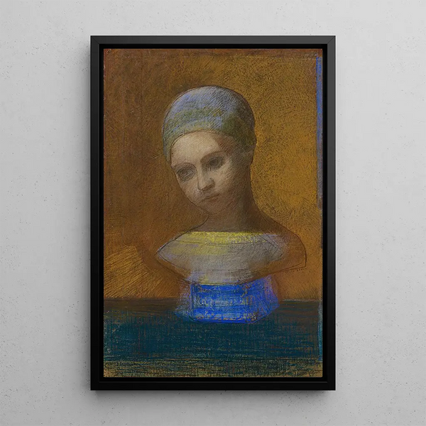 Lapsen busti - Odilon Redon — kehystetty taideteos seinällä