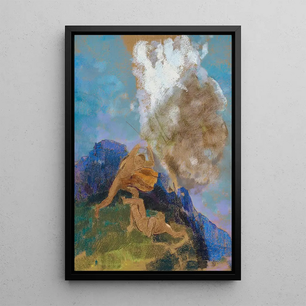 Kain ja Abel - Odilon Redon — kehystetty taideteos seinällä
