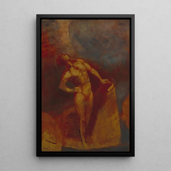 Luonnos Apollon vaunuun - Odilon Redon — kehystetty taideteos seinällä
