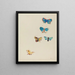 Cinq papillons - Odilon Redon — kehystetty taideteos seinällä