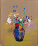 Fleurs sur fond gris - Odilon Redon — näkymä teoksesta