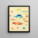 Poissons - Odilon Redon — kehystetty taideteos seinällä