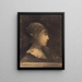Profil de femme droite - Odilon Redon — kehystetty taideteos seinällä