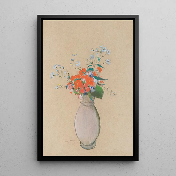 Vase de fleurs - Odilon Redon — kehystetty taideteos seinällä