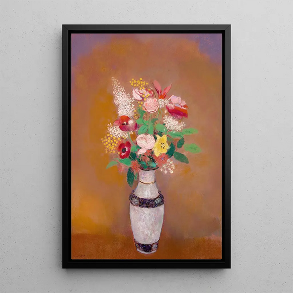 Vase de fleurs - Odilon Redon — kehystetty taideteos seinällä