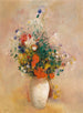 Vase de fleurs sur fond rose - Odilon Redon — näkymä teoksesta