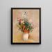 Vase de fleurs sur fond rose - Odilon Redon — kehystetty taideteos seinällä