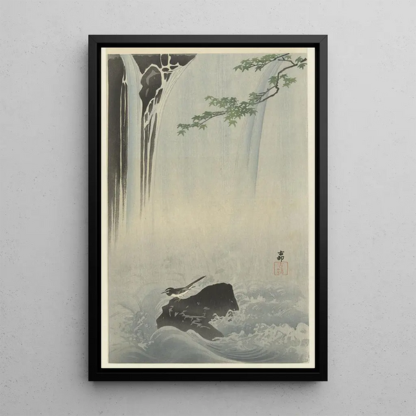 japanilainen tikka - Ohara Koson — kehystetty taideteos seinällä