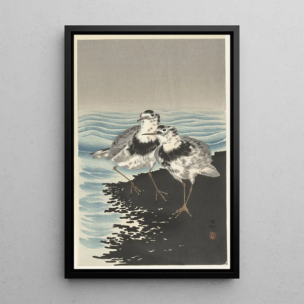bécasseaux maubèches - Ohara Koson — kehystetty taideteos seinällä