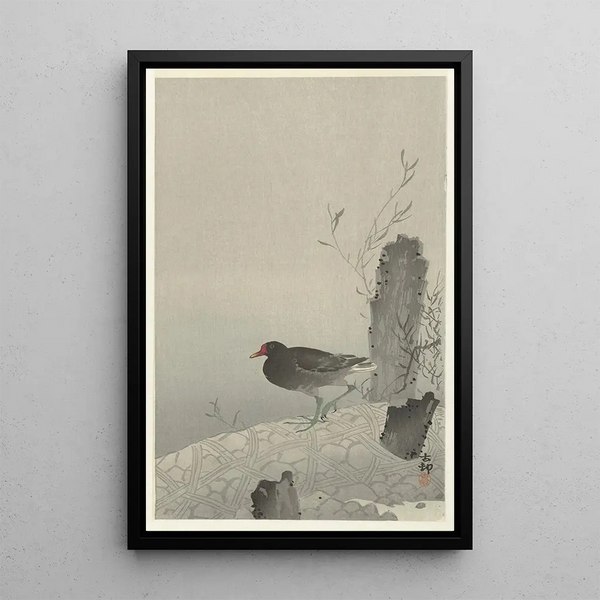 vesilintu - Ohara Koson — kehystetty taideteos seinällä