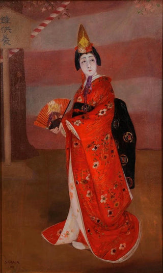 Okada Sabursuke - Dojoji Nakamura Shikan V Nakamura Utaemon V in Djji A Maiden at Djji.webp